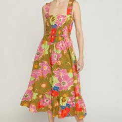 Purple Door Boutique New Arrivals Vacation Florals Midi Dress