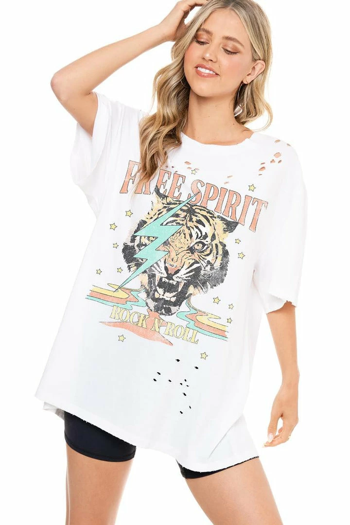 Purple Door Boutique White Rock N Roll Tee 1 Purple Door Boutique White Rock N Roll Tee