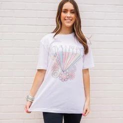 Purple Door Boutique Vintage White Dreamer Graphic Tee