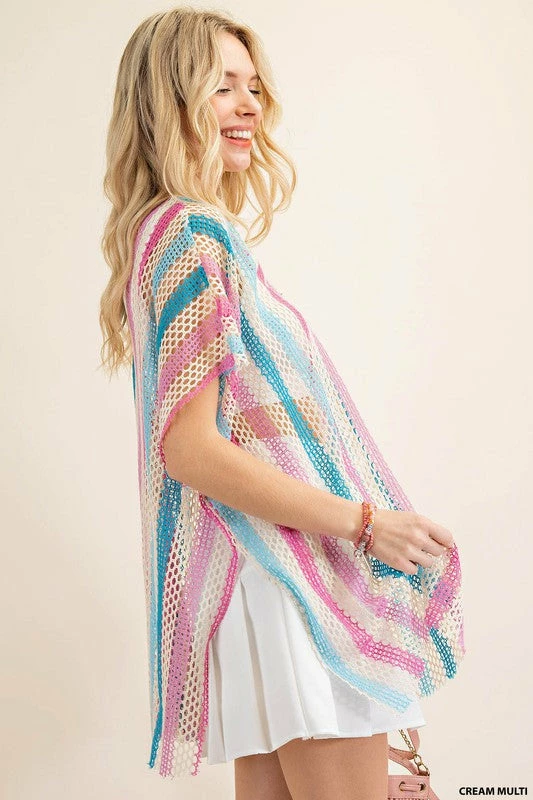 Purple Door Boutique Pastel Cream Crochet Style Top Ladies' 4 Purple Door Boutique Pastel Cream Crochet Style Top Ladies'