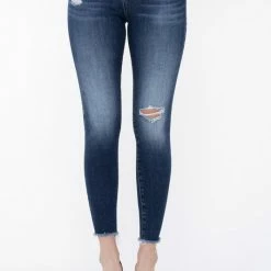 Purple Door Boutique 'Basic Babe' Distressed Denim - Dark Wash