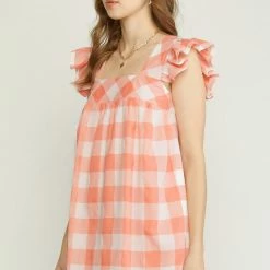 Purple Door Boutique Summer SALE Spring Sunsets Peach Babydoll Dress