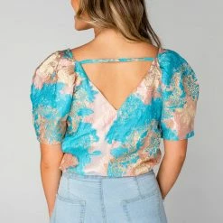 Buddy Love Felicity Puff Sleeve Bodysuit Petunia