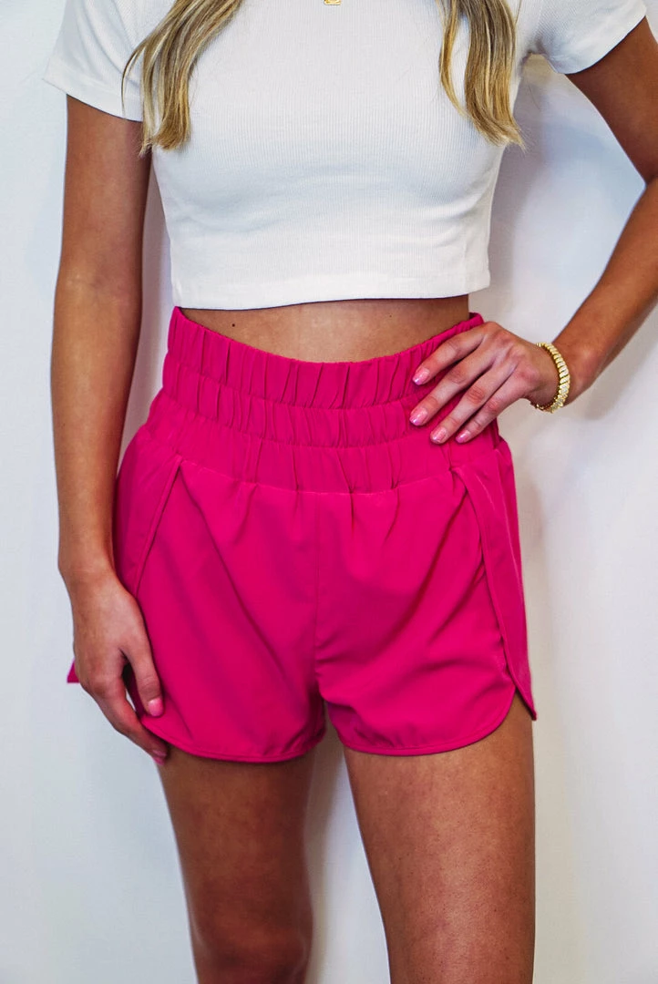 Purple Door Boutique Ladies' Active Babe Hot Pink Shorts 2 Purple Door Boutique Ladies' Active Babe Hot Pink Shorts