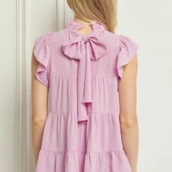 Purple Door Boutique Ladies' Making Memories Baby Pink Tiered Top