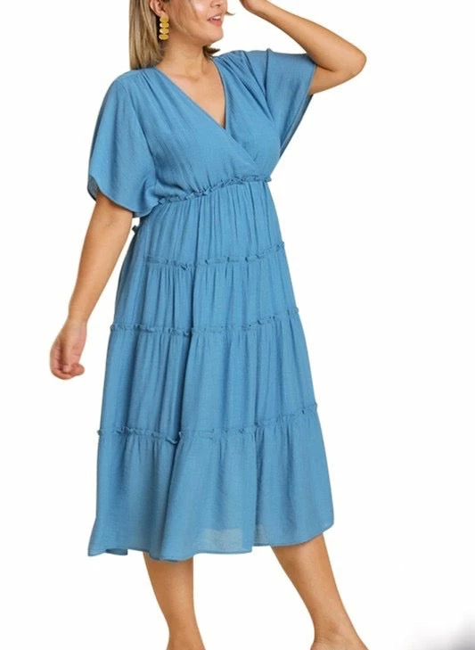 Purple Door Boutique Hopeless Romantic Blue Midi Dress 5 Purple Door Boutique Hopeless Romantic Blue Midi Dress