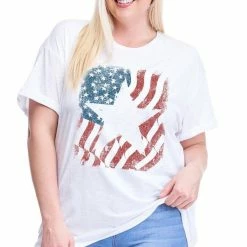 Purple Door Boutique American Star White Burnout Graphic Tee