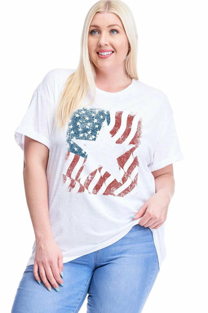 Purple Door Boutique American Star White Burnout Graphic Tee 1 Purple Door Boutique American Star White Burnout Graphic Tee