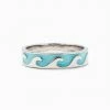 Jewelry Pura Vida Reversible Enamel Wave Ring Silver
