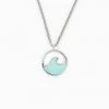 Pura Vida Stone Wave Necklace Silver