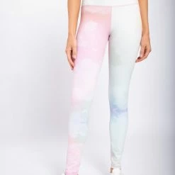 Mono B Athleisure Ladies' Mono B Rainbow Cloud Leggings