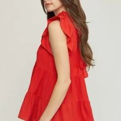 Purple Door Boutique Making Memories Red Tiered Top New Arrivals