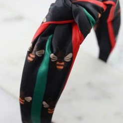 Purple Door Boutique Bee Stripe Black Headband