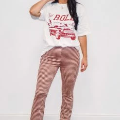 Purple Door Boutique Ladies' Just Roll Oversized Distressed Ivory Graphic Tee 8 Purple Door Boutique Ladies' Just Roll Oversized Distressed Ivory Graphic Tee