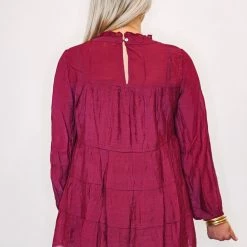 Purple Door Boutique New Arrivals Stylish Magenta Babydoll Top