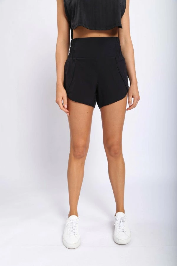 Mono B Athleisure Mono B Black Athleisure Split Shorts 1 Mono B Athleisure Mono B Black Athleisure Split Shorts