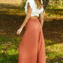 Purple Door Boutique Sunny Day Rust Palazzo Pants New Arrivals
