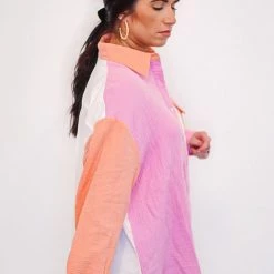 The Purple Door Boutique Hello Spring Pink Colorblock Top Ladies' 10 The Purple Door Boutique Hello Spring Pink Colorblock Top Ladies'