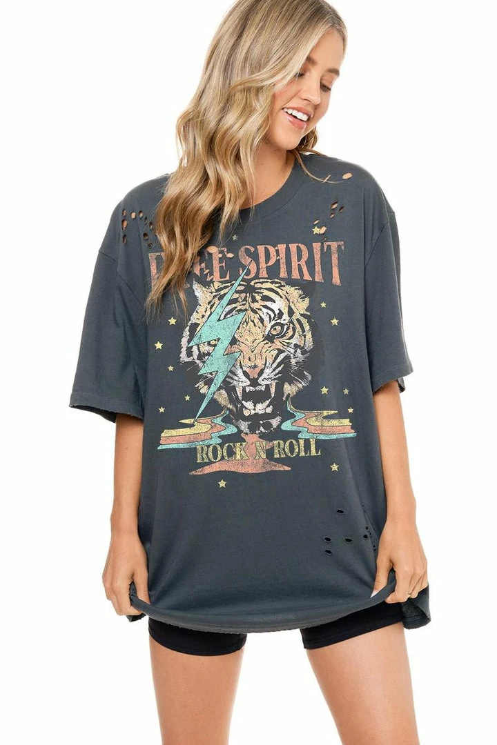 Purple Door Boutique Slate Rock N Roll Tee 1 Purple Door Boutique Slate Rock N Roll Tee