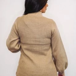 Purple Door Boutique Trendy Cutout Latte Sweater 7 Purple Door Boutique Trendy Cutout Latte Sweater