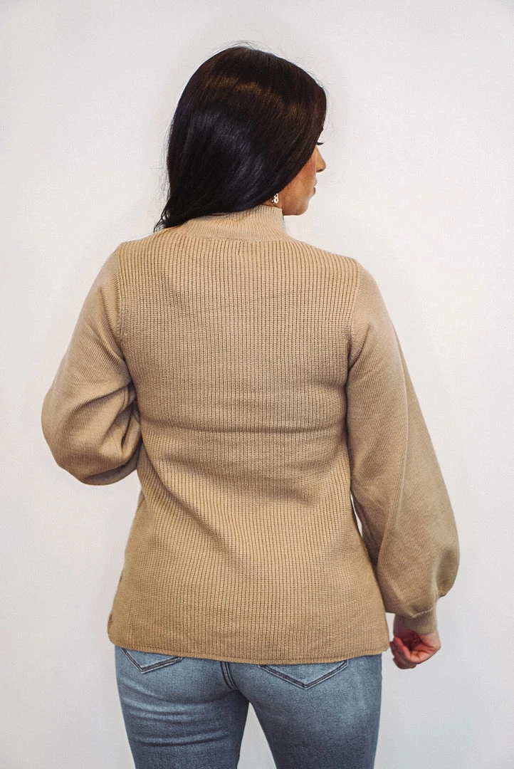 Purple Door Boutique Trendy Cutout Latte Sweater 4 Purple Door Boutique Trendy Cutout Latte Sweater