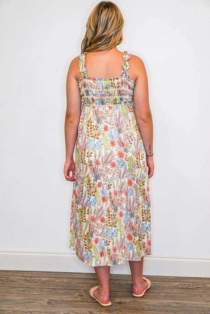 Purple Door Boutique Loveliest Florals Cream Midi Dress 4 Purple Door Boutique Loveliest Florals Cream Midi Dress