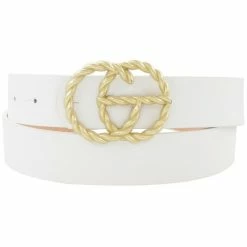 Purple Door Boutique The Twist White Belt