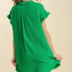 Purple Door Boutique Beach Days Kelly Green Gauze Dress