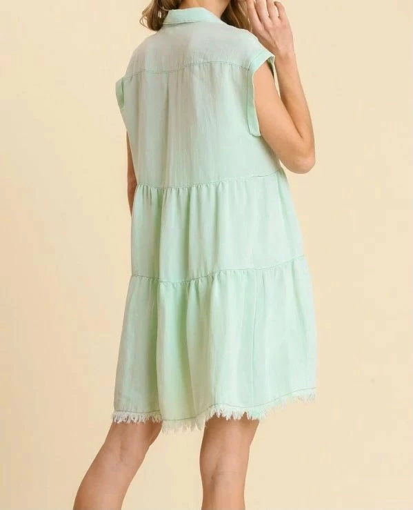 Purple Door Boutique New Arrivals Frayed Style Washed Mint Dress 6 Purple Door Boutique New Arrivals Frayed Style Washed Mint Dress