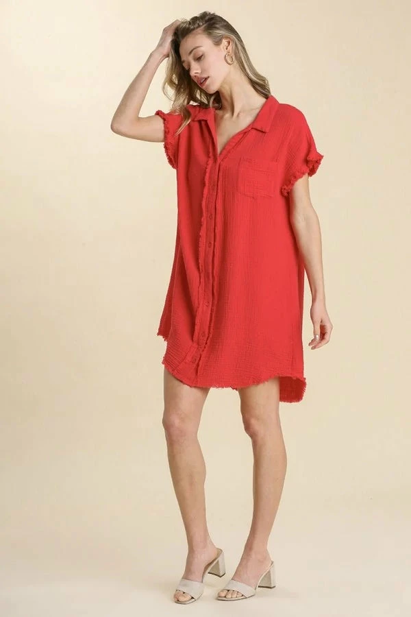 Purple Door Boutique New Arrivals Beach Days Red Gauze Dress 3 Purple Door Boutique New Arrivals Beach Days Red Gauze Dress