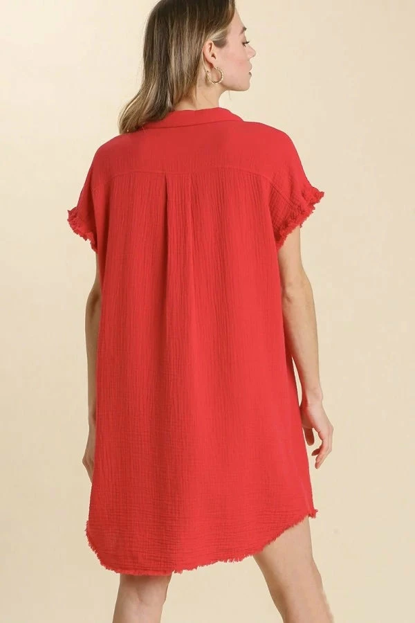 Purple Door Boutique New Arrivals Beach Days Red Gauze Dress 4 Purple Door Boutique New Arrivals Beach Days Red Gauze Dress