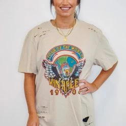 Distressed Vintage Couture Van Halen Eagle Tee Ladies'