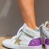 Vintage Havana Dream High Top Glitter Sneakers New Arrivals