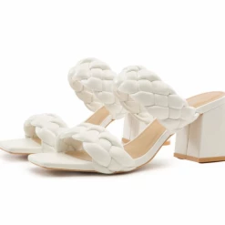 Purple Door Boutique New Arrivals The White Braided Heel