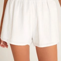 New Arrivals Z Supply White Naila Gauze Shorts