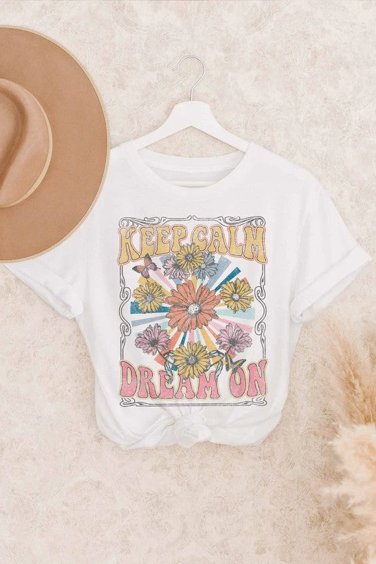 Purple Door Boutique Retro Keep Calm White Tee Ladies' 2 Purple Door Boutique Retro Keep Calm White Tee Ladies'