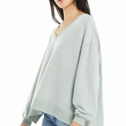 New Arrivals Z Supply Aqua Stone Cozy V Neck Weekender
