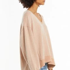 New Arrivals Z Supply Dusty Amber Cozy V Neck Weekender