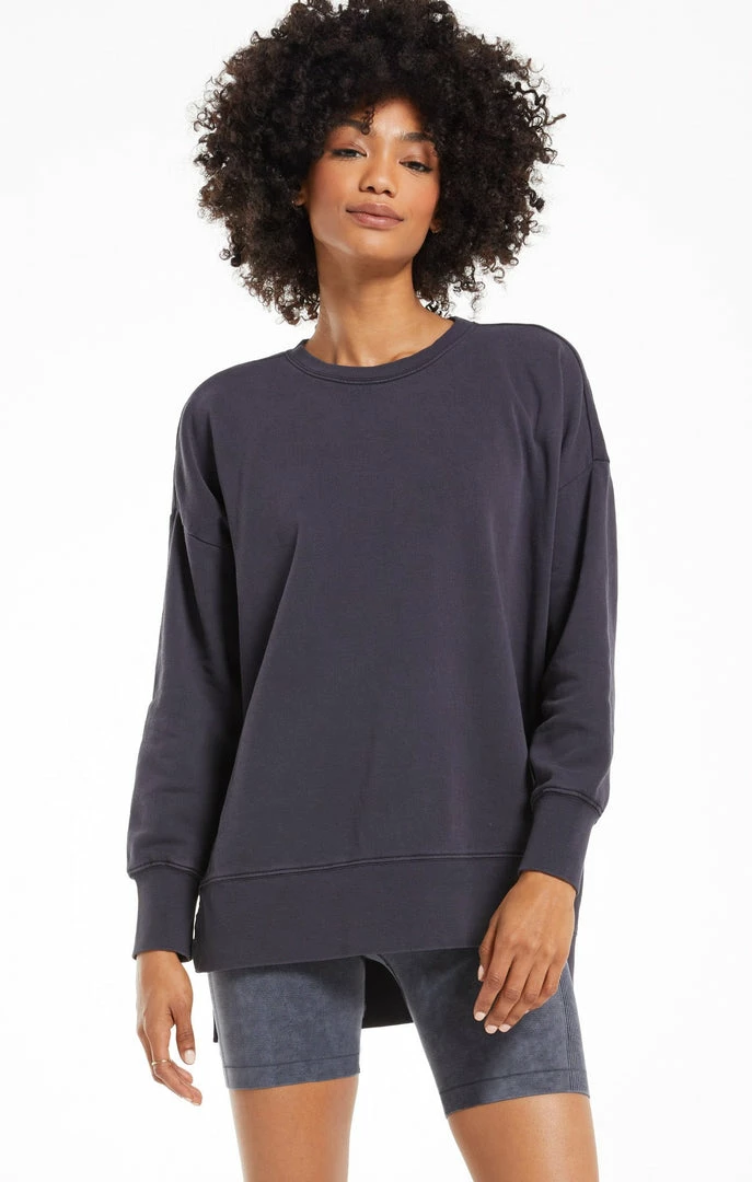 Z Supply Layer Up Black Sweatshirt 1 Z Supply Layer Up Black Sweatshirt